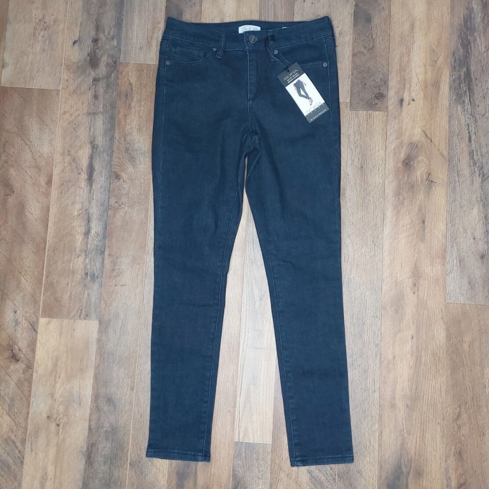 Sofia Vergara Womens 2 Jeans Mid-Rise Skinny Ankle Jean Dark-Wash NWT